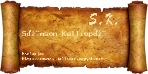 Sámson Kalliopé névjegykártya